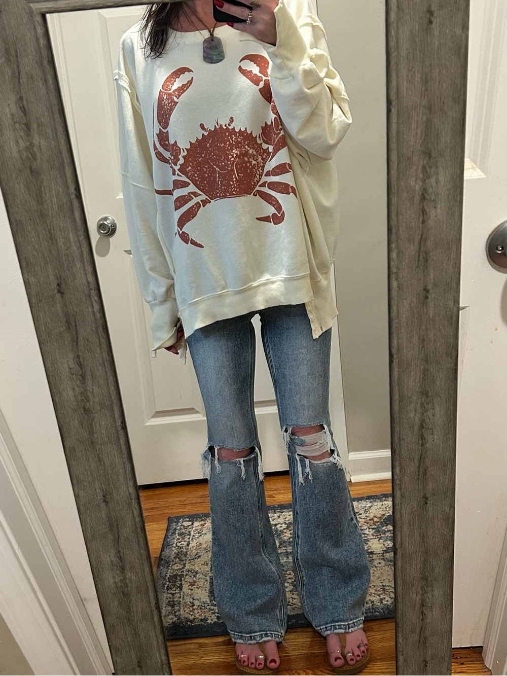 NWT We The Free Graphic Camden Pullover in Crab Print - Picture 8 of 16